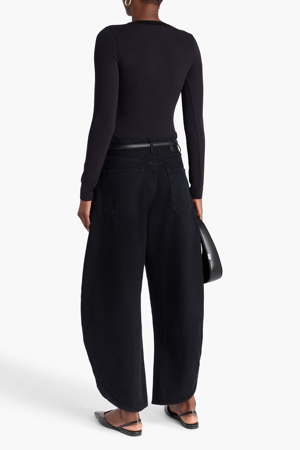 FRAME Boomerang high-rise barrel-leg jeans