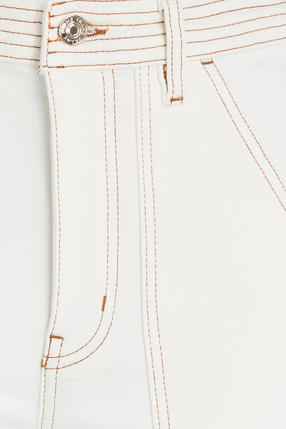 Frame Denim Trousers With Contrast Stitching In White