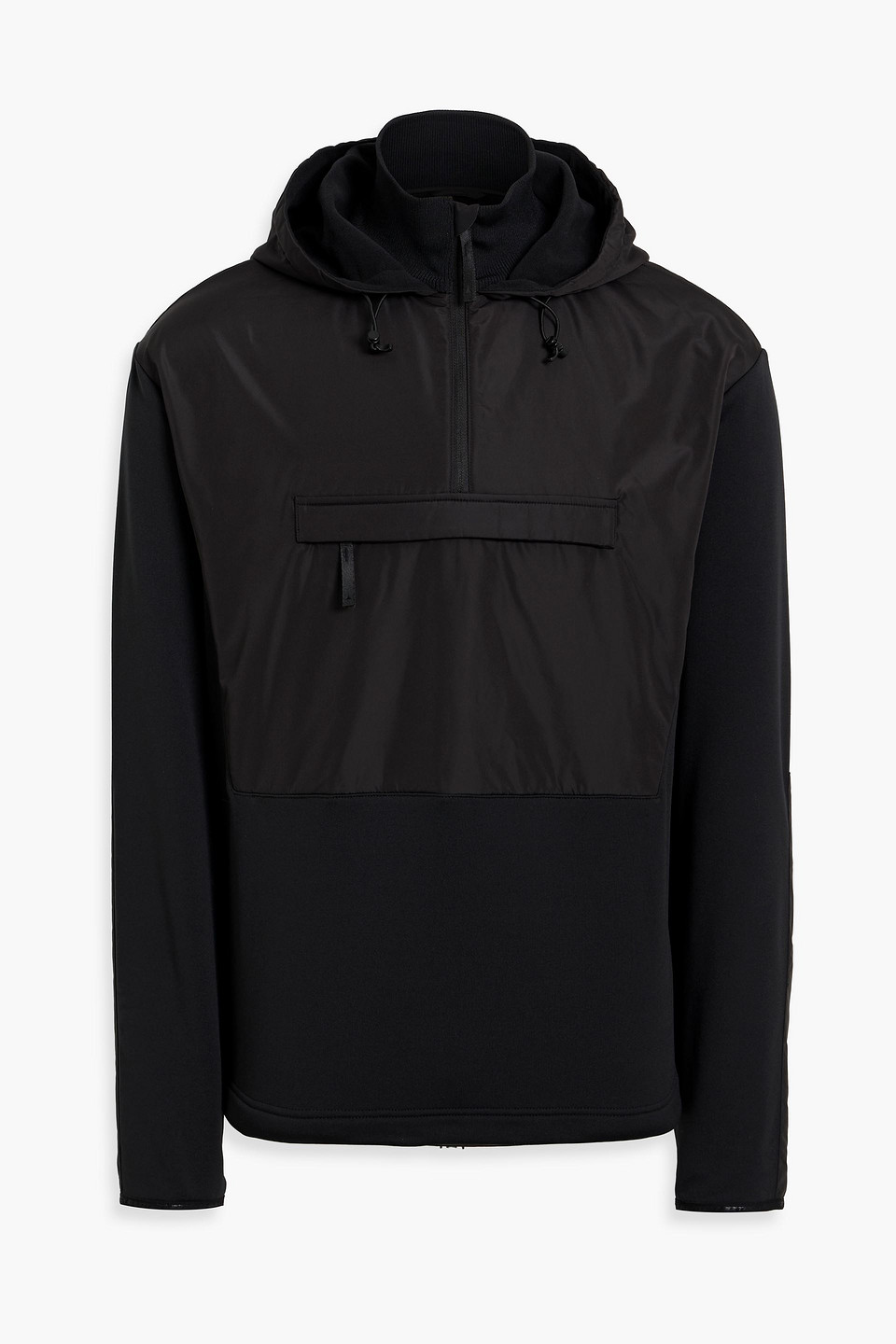 Aztech Mountain Hut Shell-paneled Fleece Hooded Jacket In Black