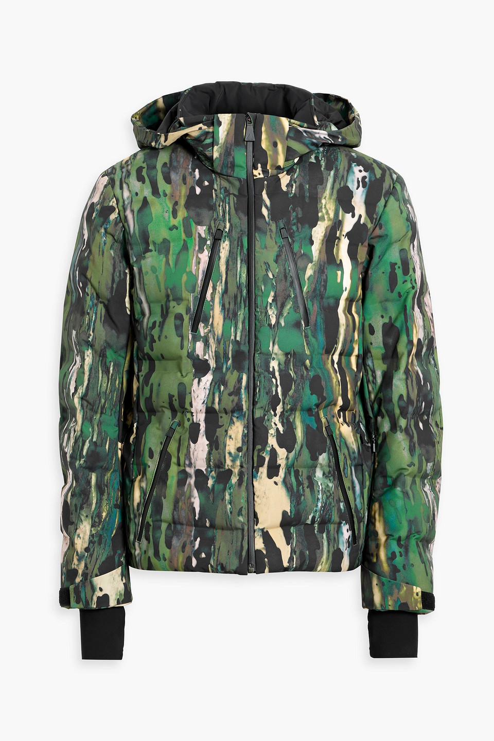 Aztech Mountain Nuke Quilted Camouflage-print Down Ski Jacket In Green