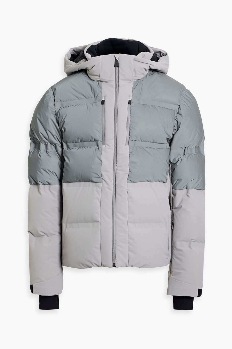 Aztech Mountain Super Nuke Quilted Down Ski Jacket In Gray