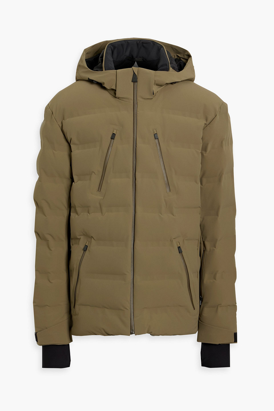 Aztech Mountain Nuke Quilted Down Ski Jacket In Brown