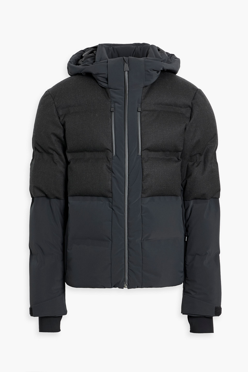 Aztech Mountain Super Nuke Quilted Wool-blend Twill-paneled Ski Jacket In Blue