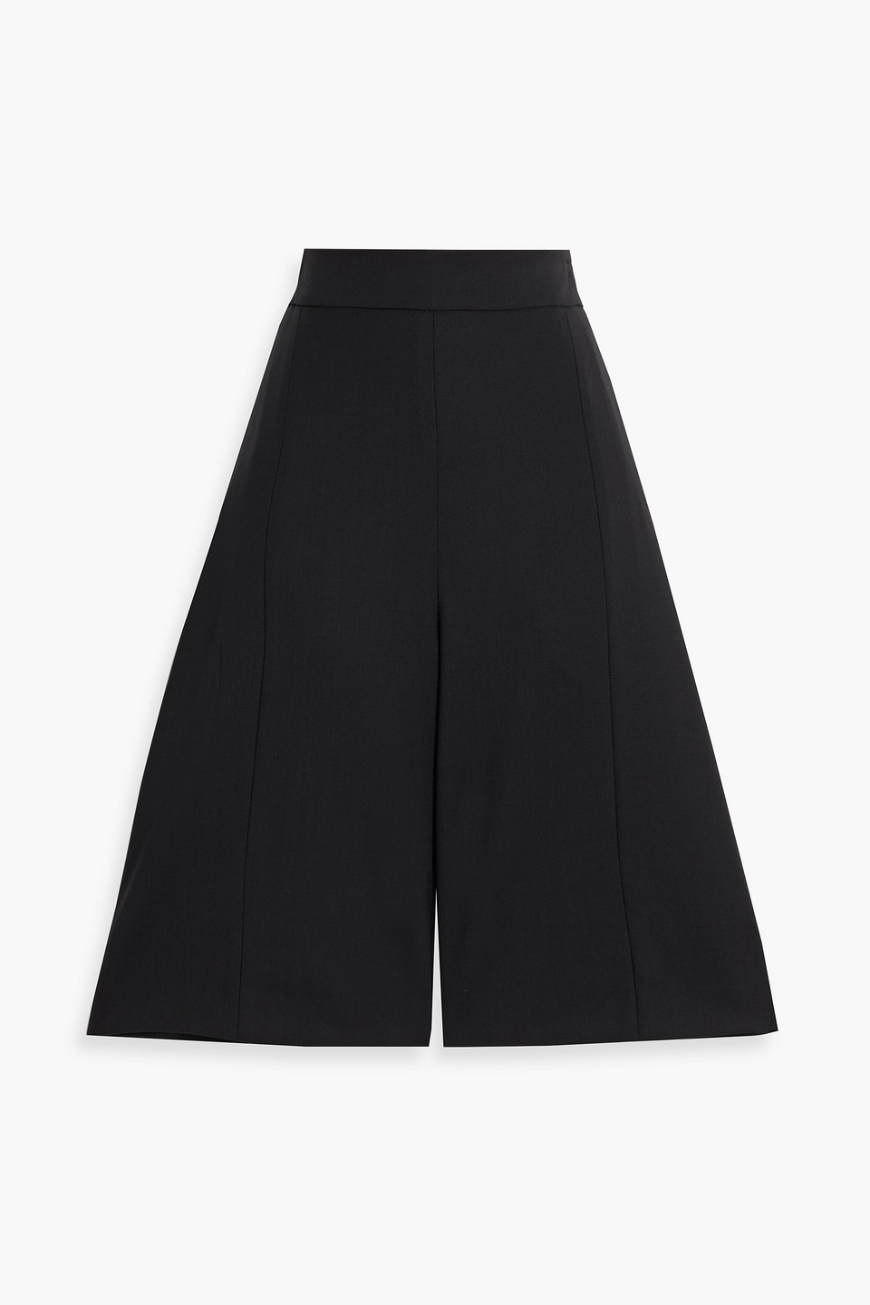 Carolina Herrera Grain De Poudre Wool Shorts In Black