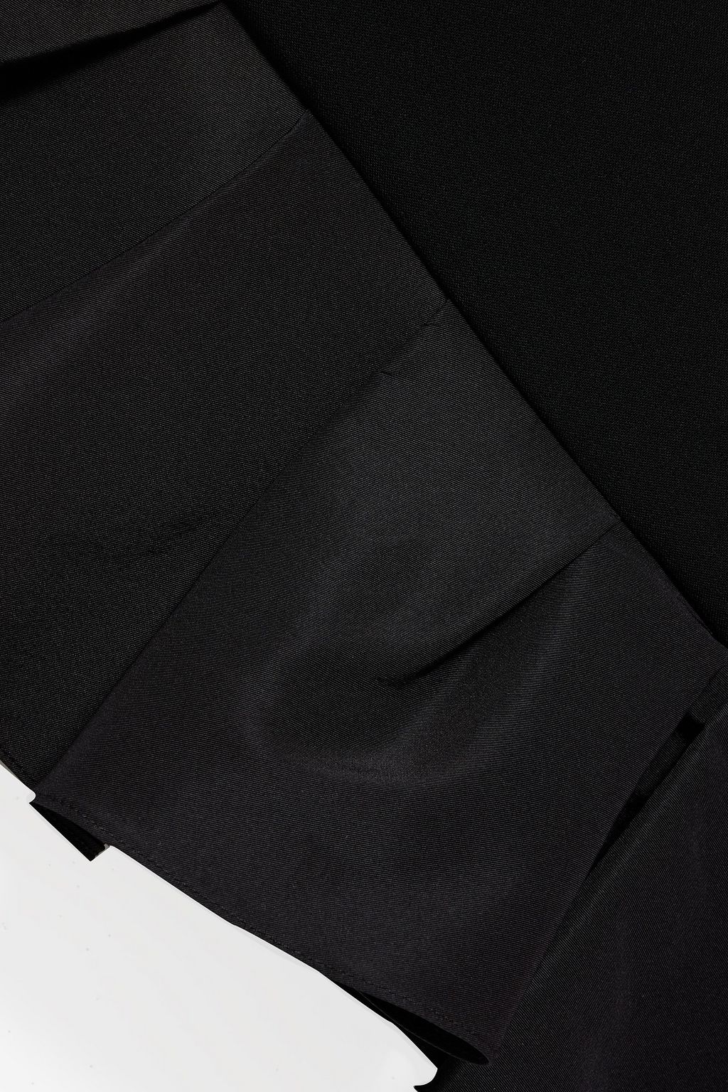 CAROLINA HERRERA Ruffled silk-faille and crepe slim-leg pants