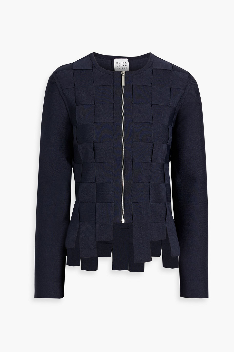 Hervã© Lã©ger Celia Woven Bandage Jacket In Blue