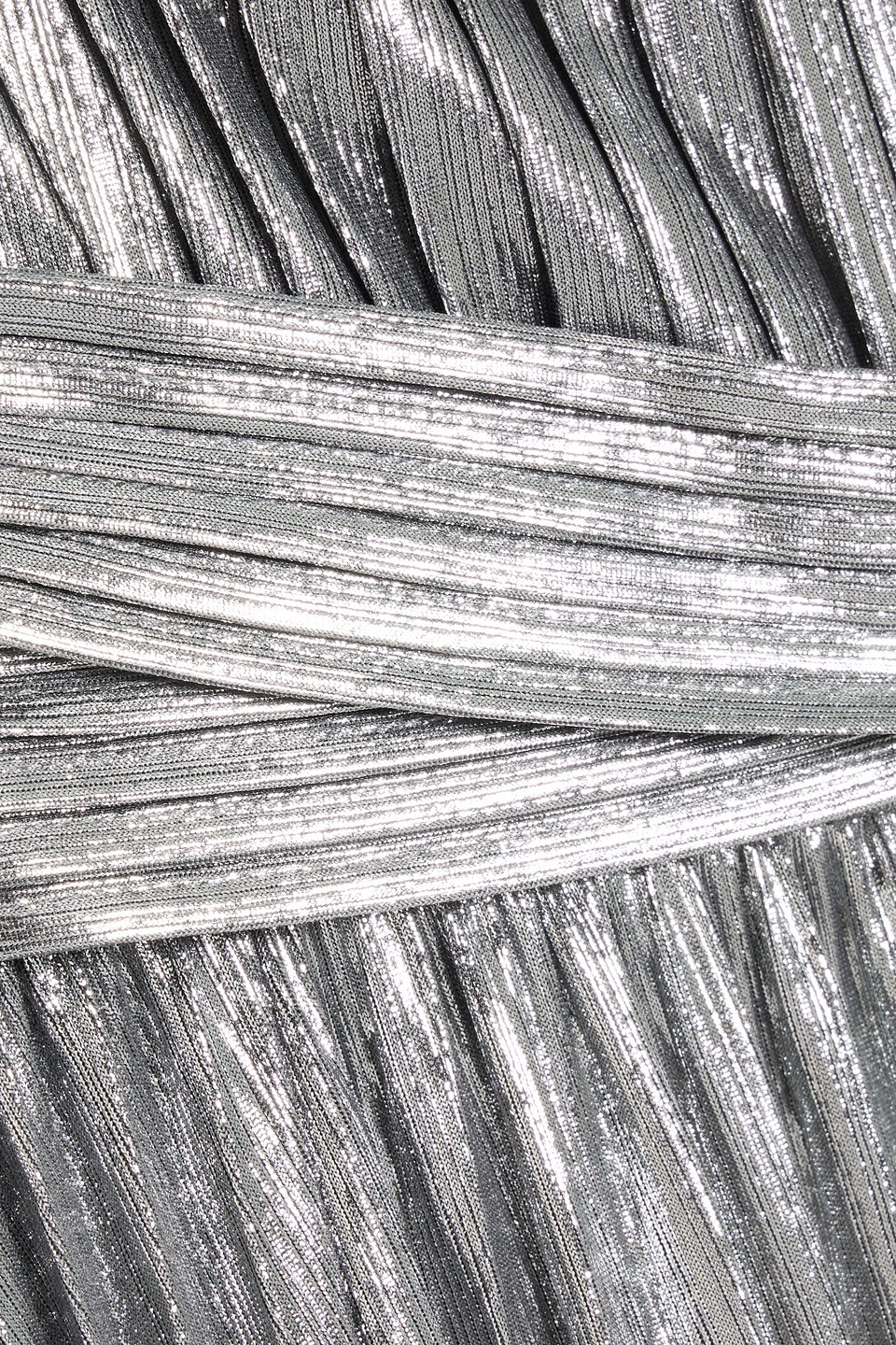 Retroféte Zinnia Pleated Lamé Maxi Dress In Gray