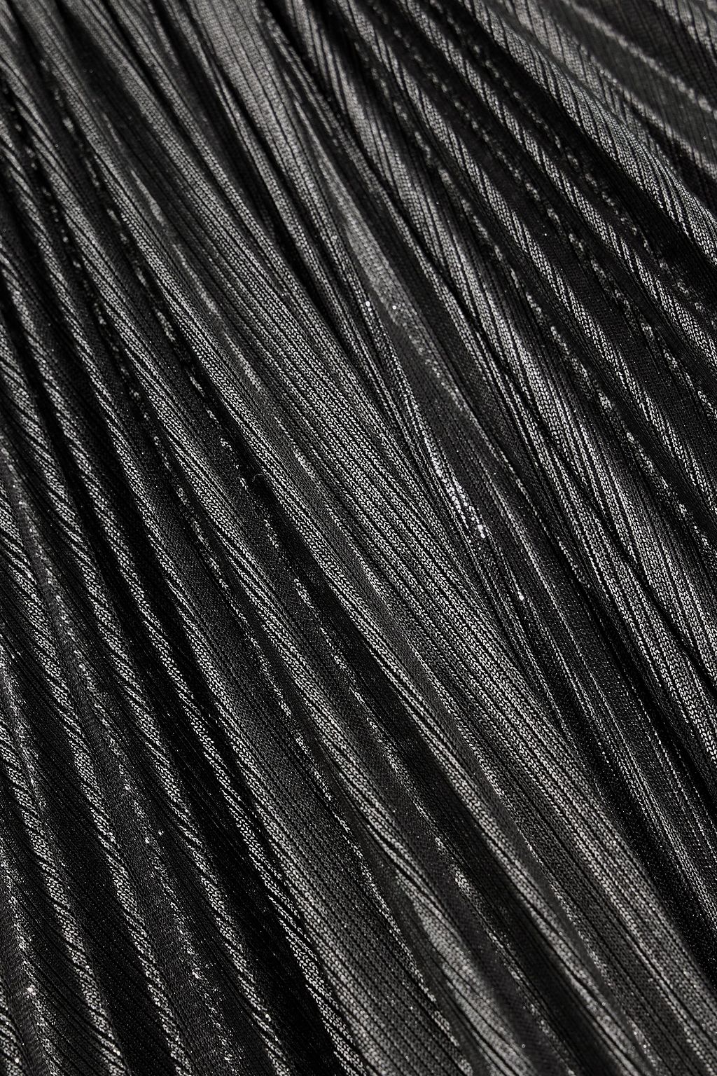 RETROFÊTE Reiss pleated lamé halterneck maxi dress