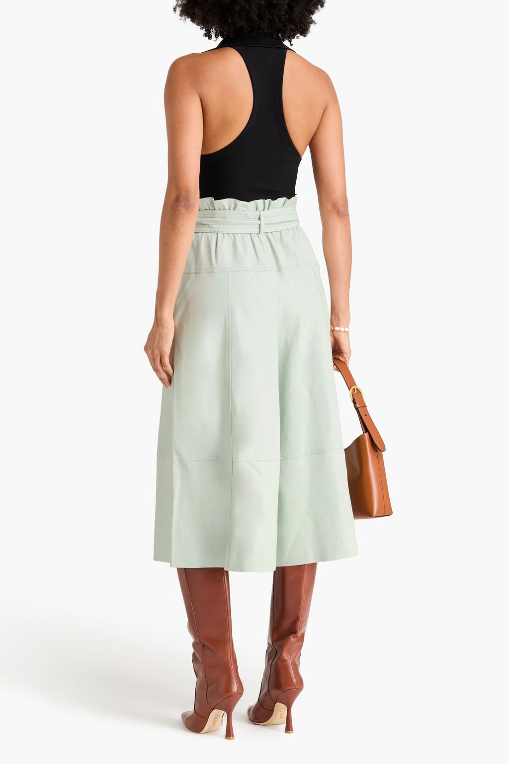 ZIMMERMANN Ruffled leather culottes