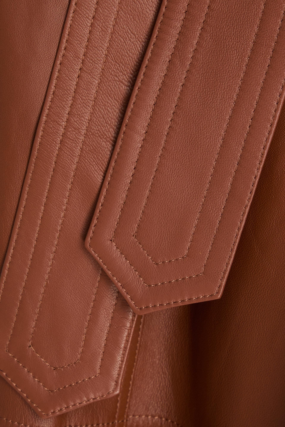 Zimmermann Ruffled Leather Culottes In Brown