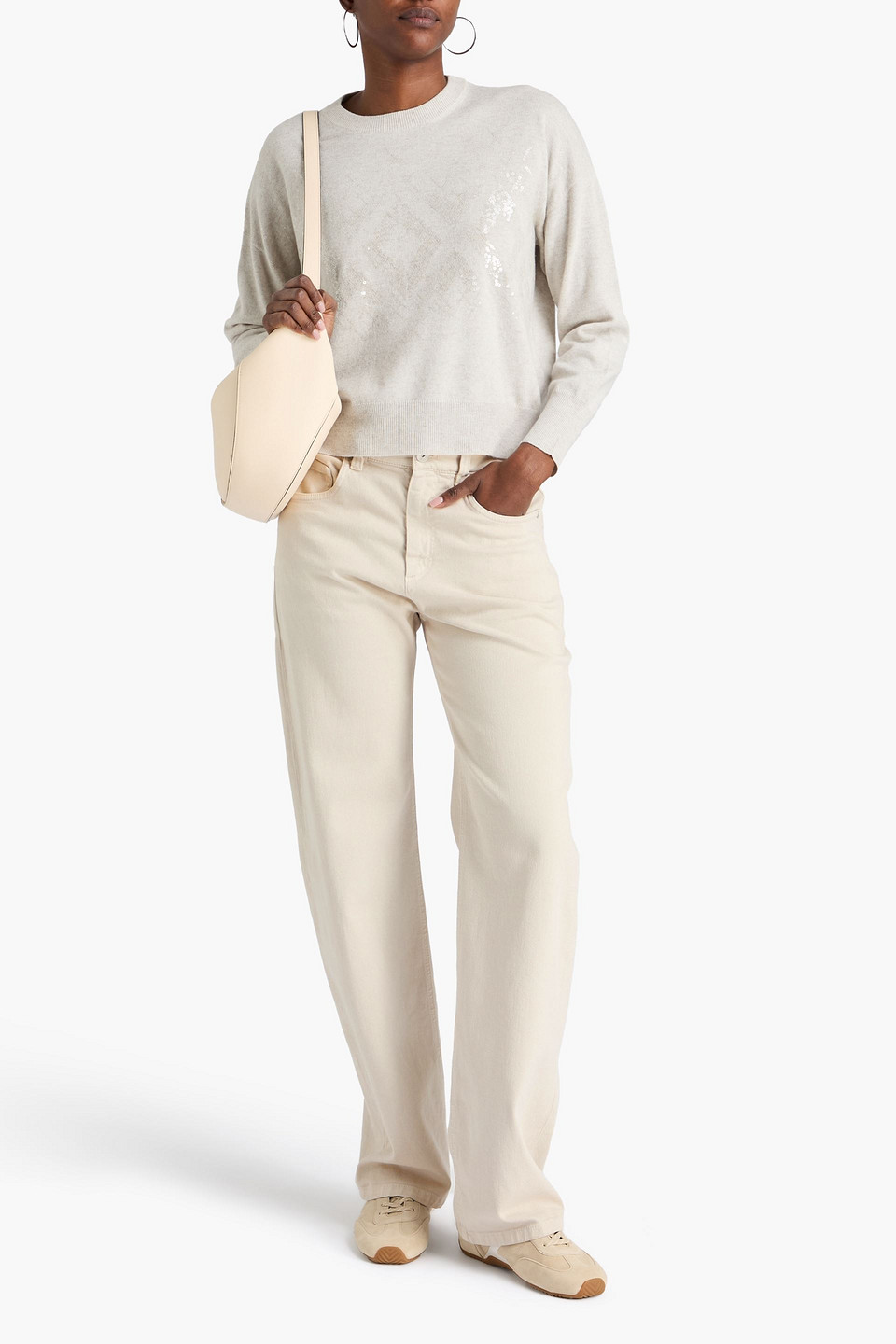 Brunello Cucinelli Jeans With Destroyed Details In White