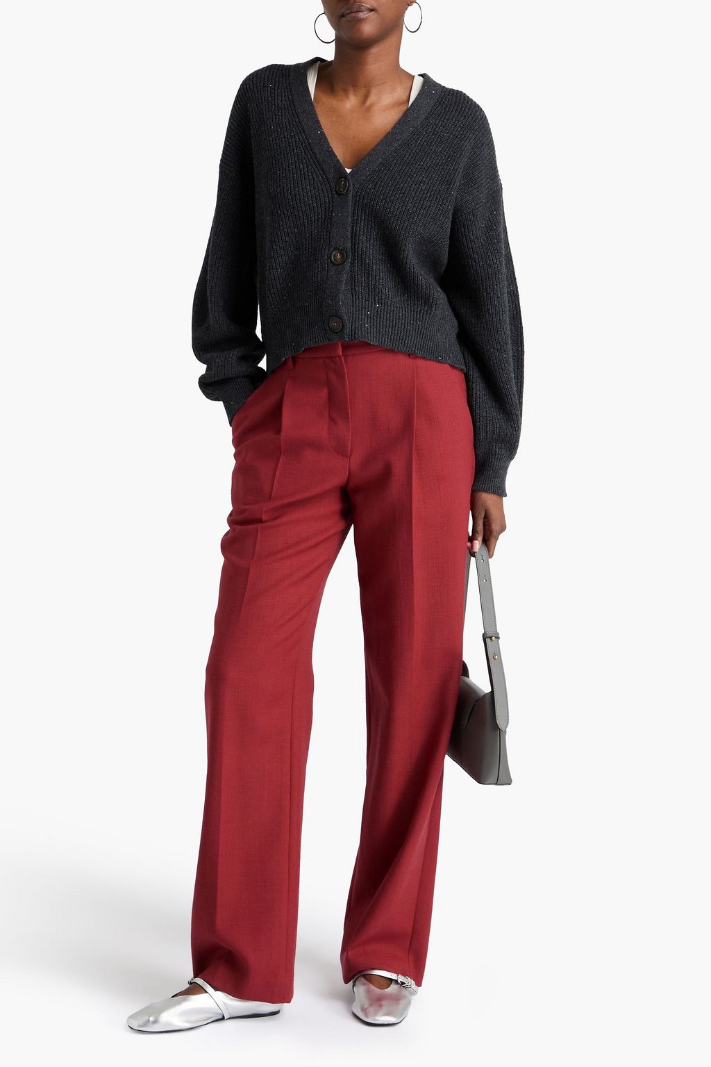 BRUNELLO CUCINELLI Pleated wool-twill straight-leg pants
