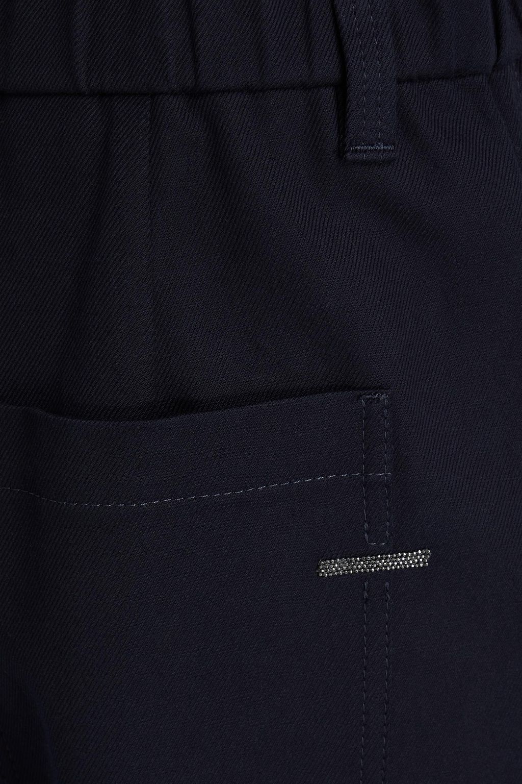 BRUNELLO CUCINELLI Pleated cotton-blend twill tapered pants