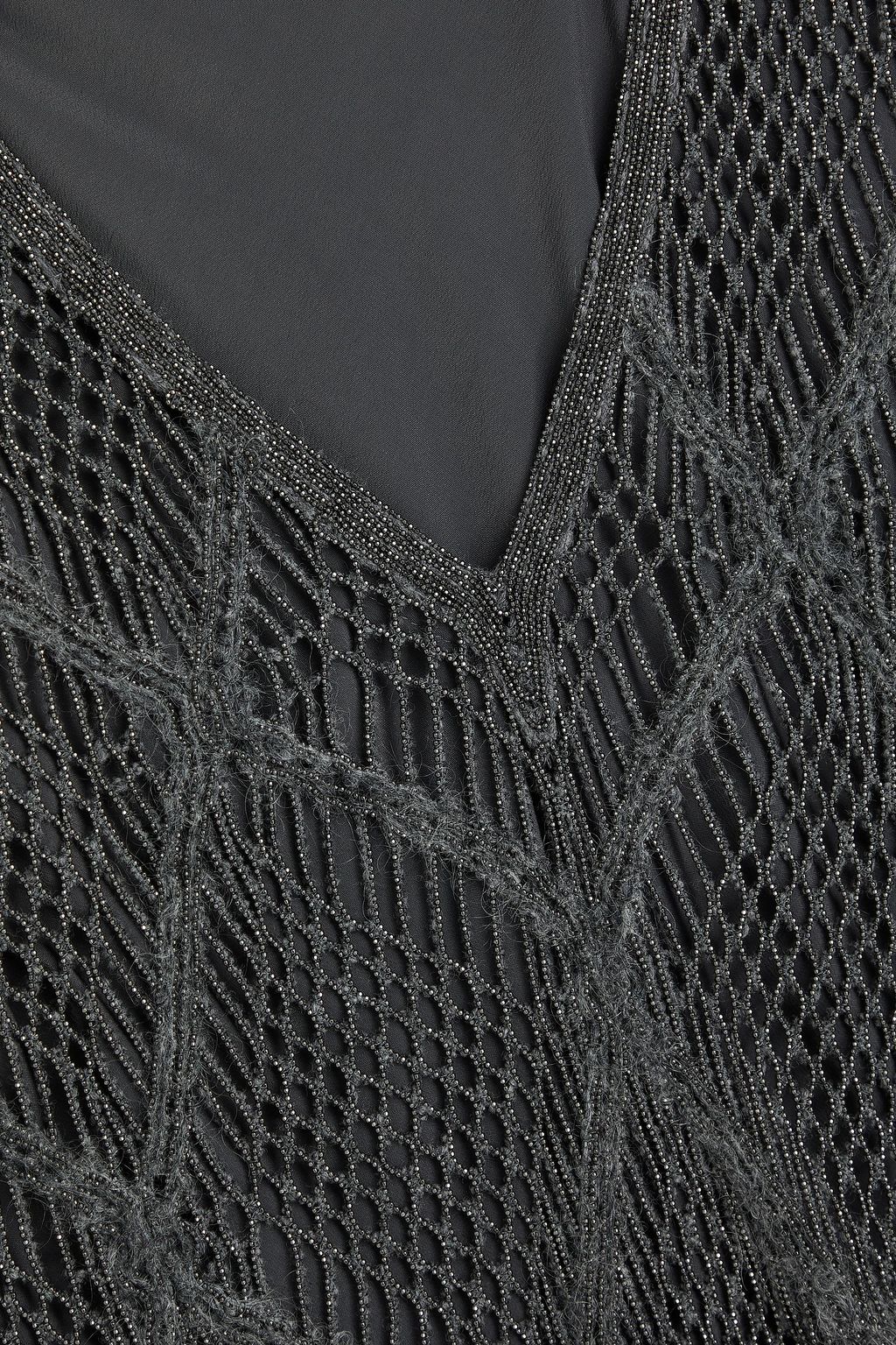 BRUNELLO CUCINELLI Metallic open-knit tank