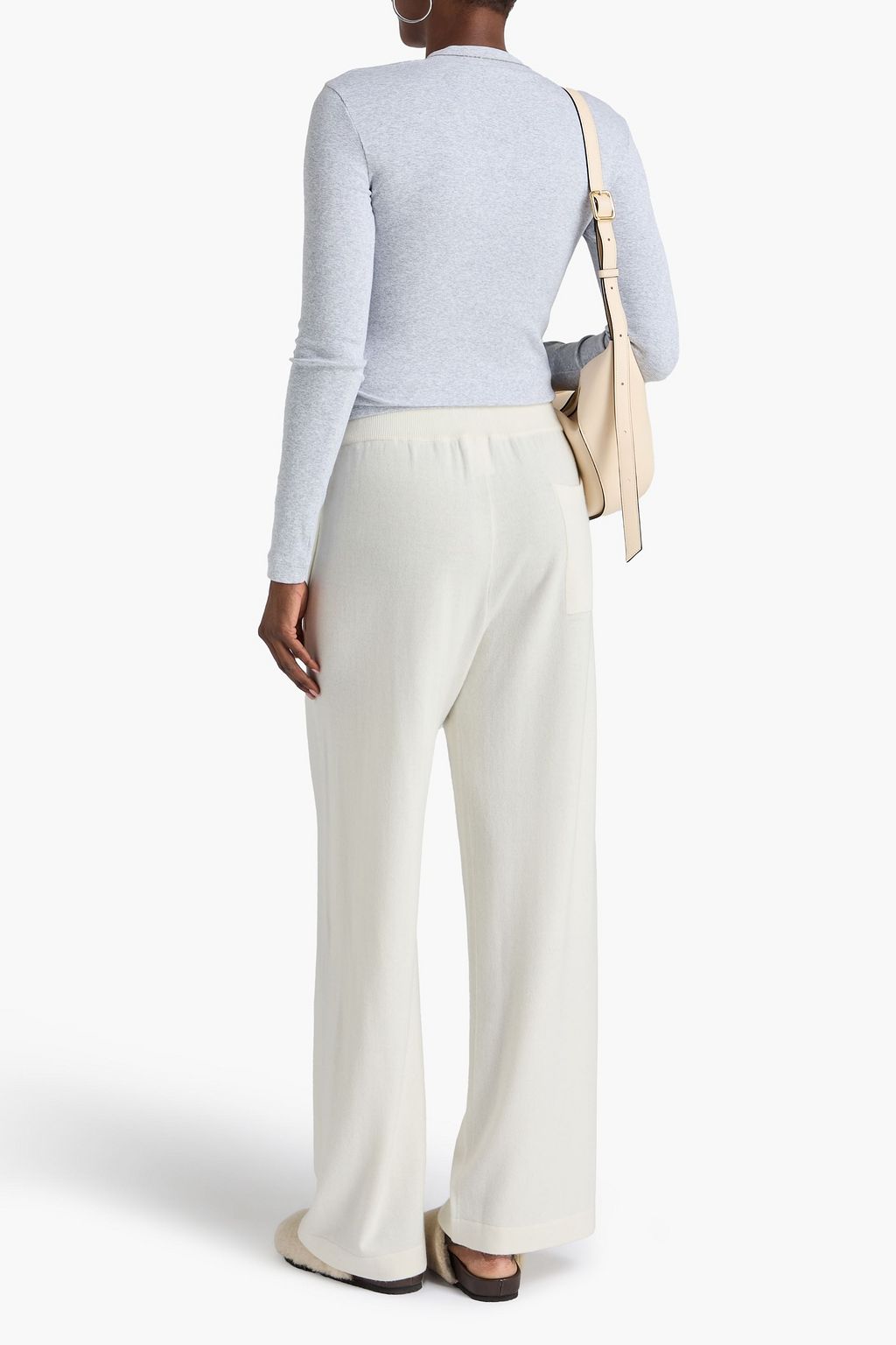 BRUNELLO CUCINELLI Bead-embellished cotton-blend jersey top
