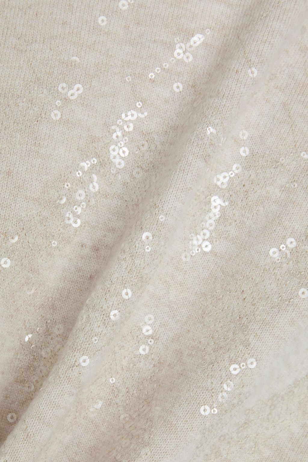 BRUNELLO CUCINELLI Sequined wool, cashmere and silk-blend sweater