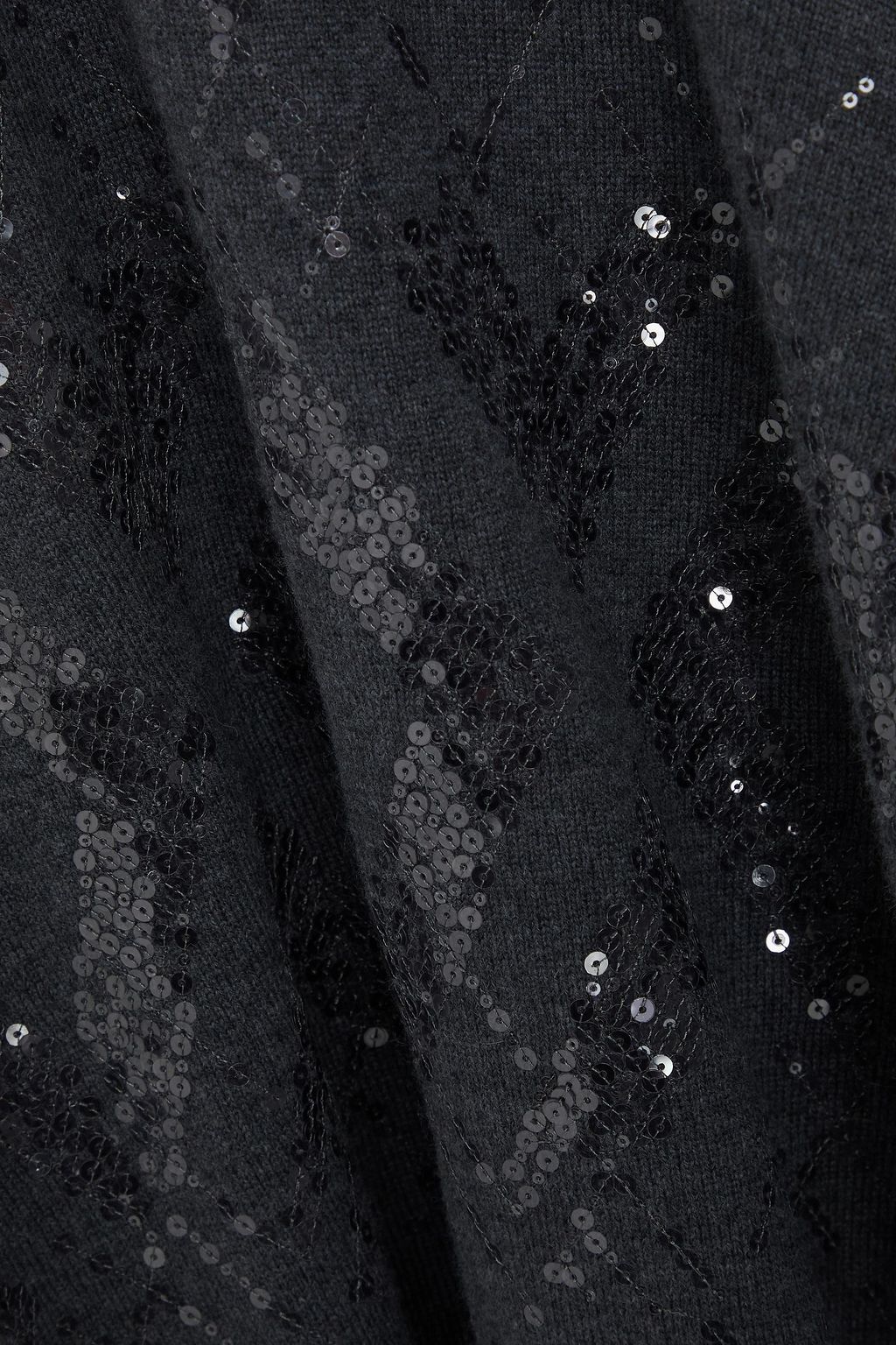 BRUNELLO CUCINELLI Embellished wool, cashmere and silk-blend dress