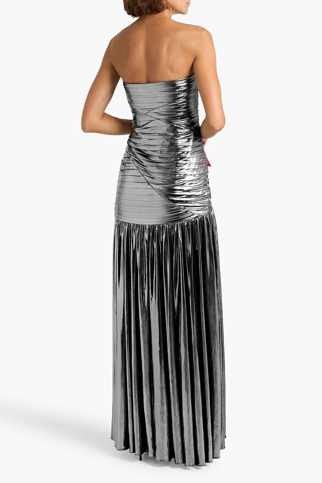 RETROFÊTE Josie strapless lamé maxi dress