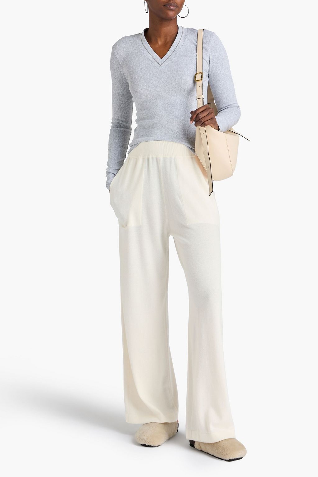 BRUNELLO CUCINELLI Cashmere wide-leg pants