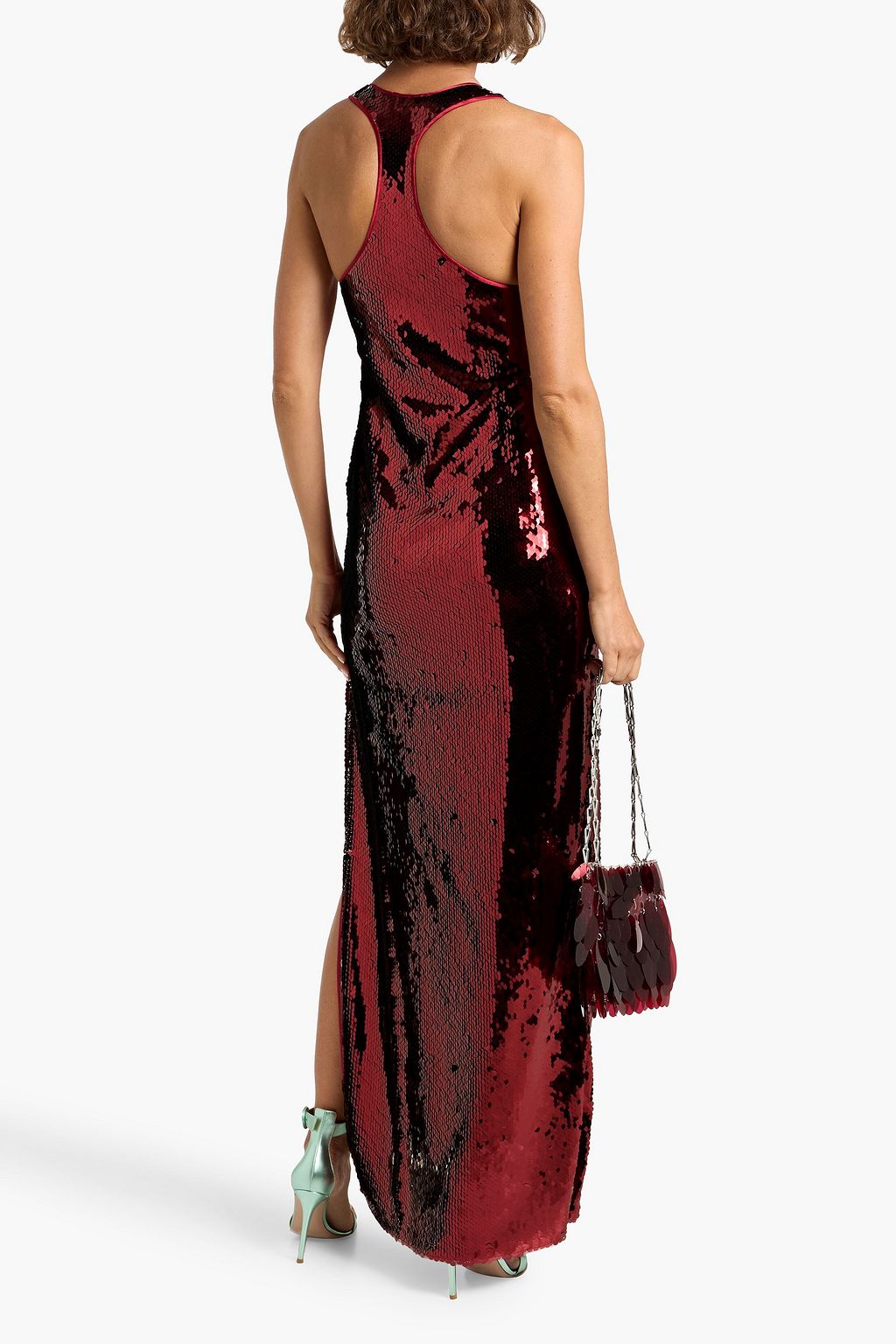 RETROFÊTE Bella sequined mesh maxi dress