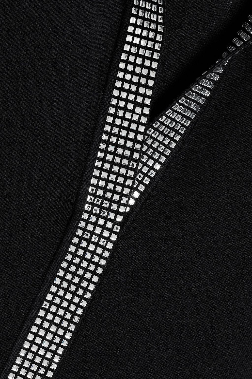 RETROFÊTE Shareen crystal-embellished cotton and cashmere-blend maxi dress