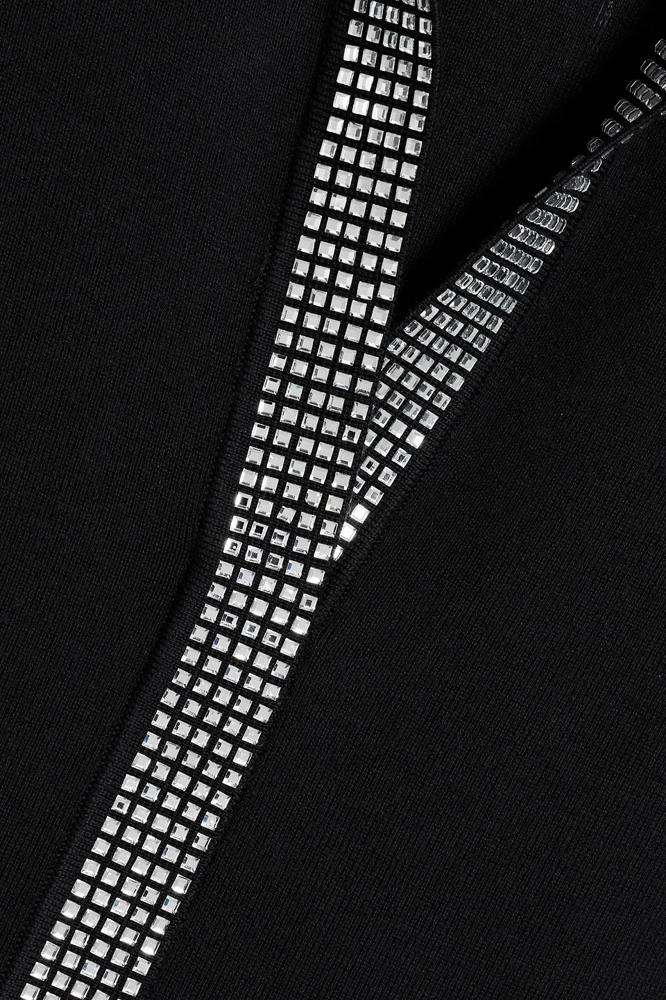Retroféte Shareen Crystal-embellished Cotton And Cashmere-blend Maxi Dress In Black