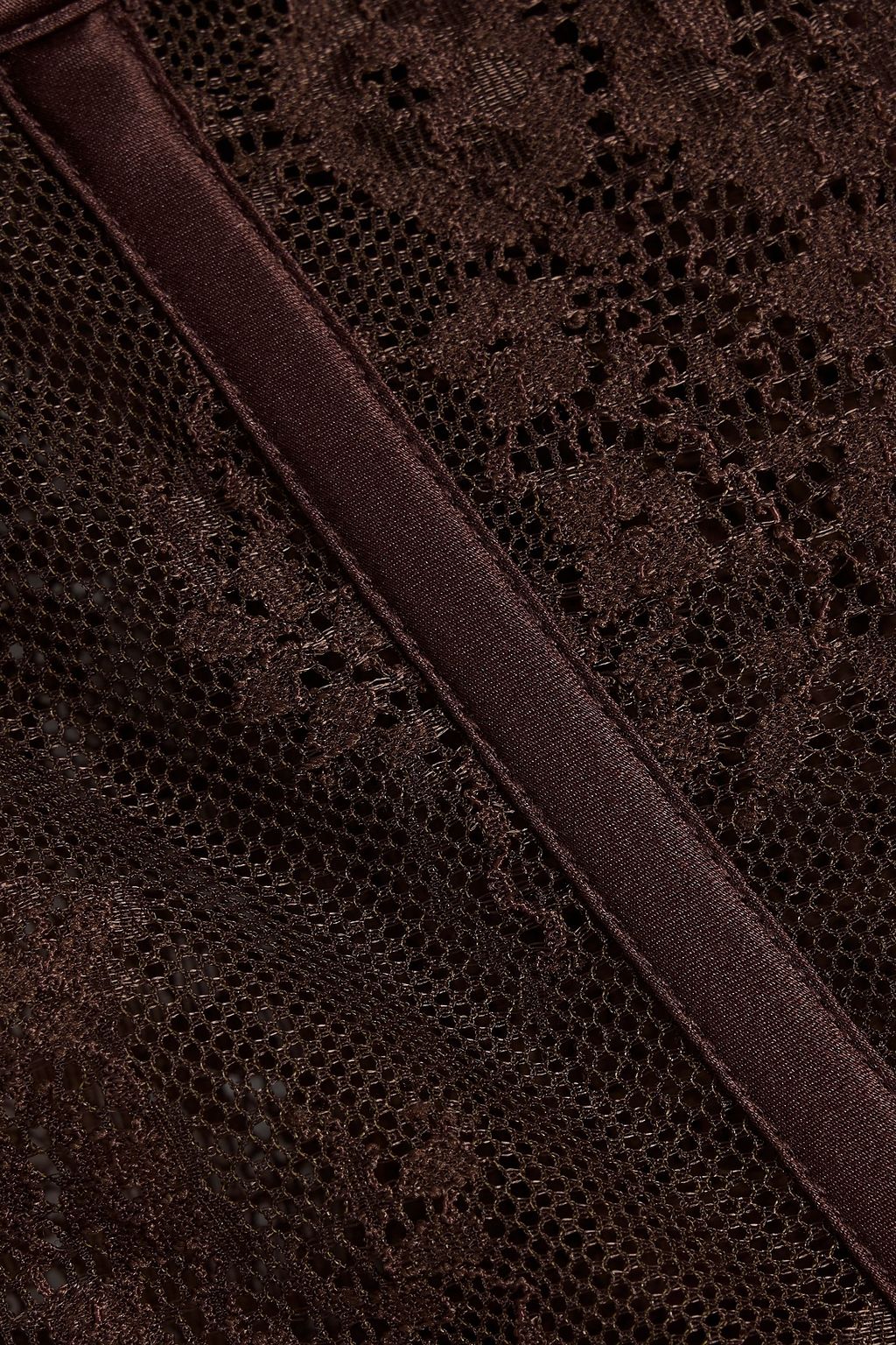RETROFÊTE Shanelle lace-paneled silk-blend satin maxi dress