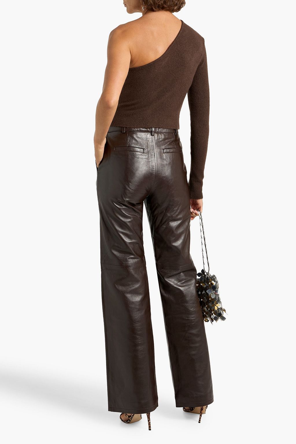 RETROFÊTE Chader leather straight-leg pants