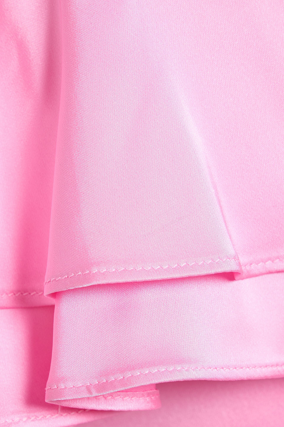 Retroféte Queenie Strapless Ruffled Satin Maxi Dress In Pink