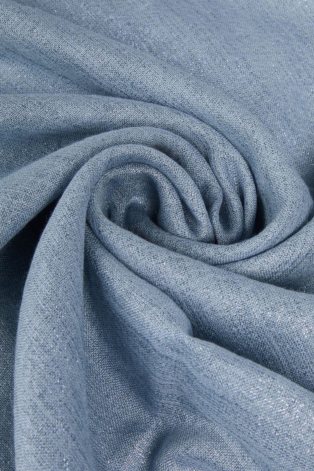 BRUNELLO CUCINELLI Metallic cashmere-blend gauze scarf
