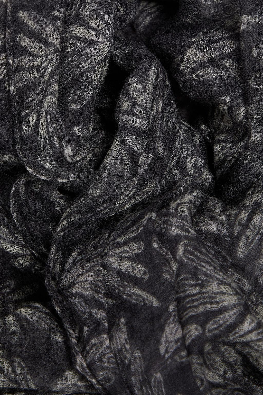BRUNELLO CUCINELLI Printed cashmere-gauze scarf