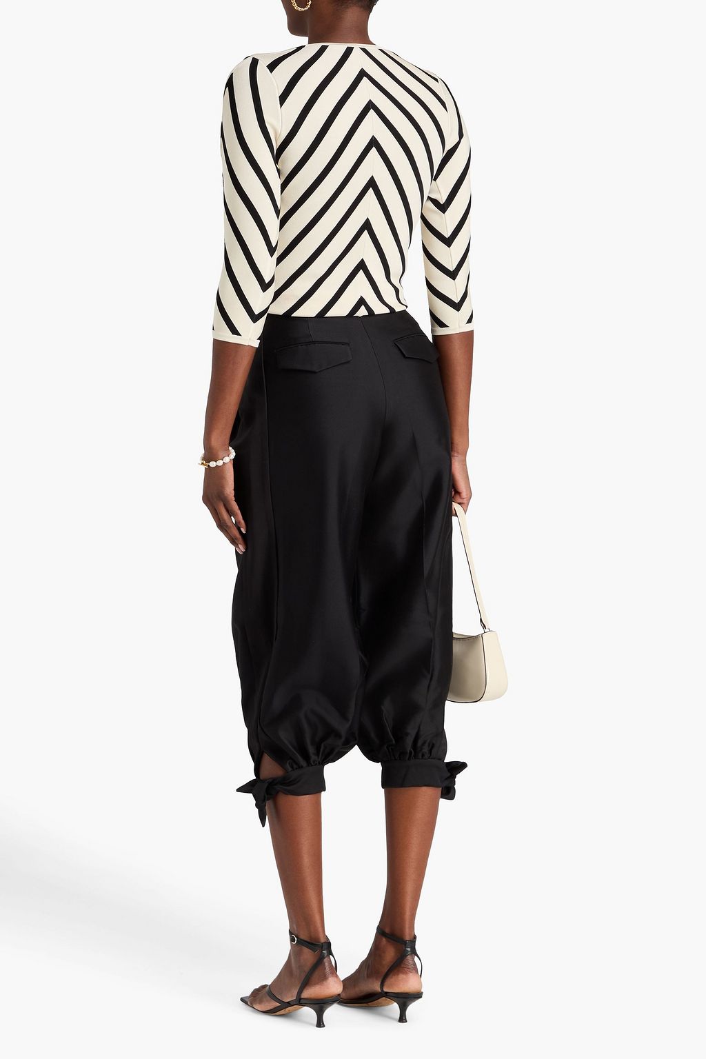 ZIMMERMANN Cropped wool and silk-blend twill tapered pants