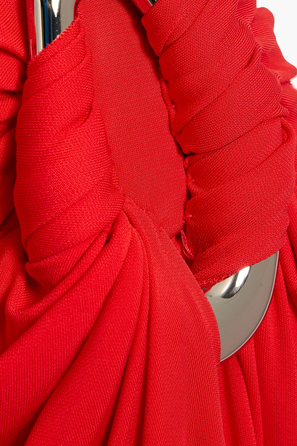 Simkhai Emma Strapless Embellished Jersey Gown In Red