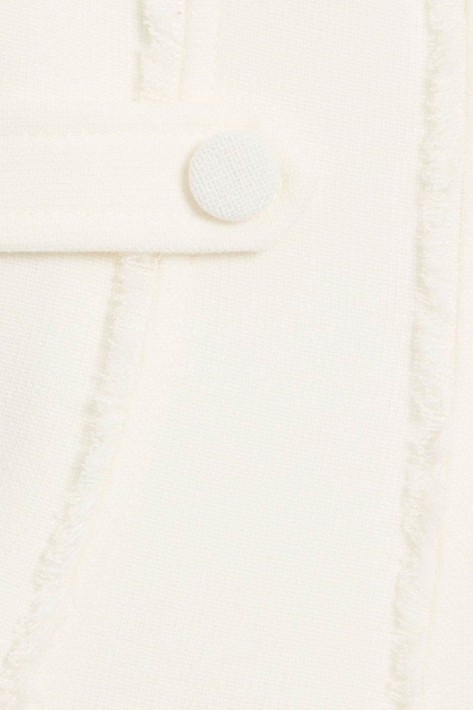 Simkhai Anielle Fringed Cutout Tweed Mini Dress In White