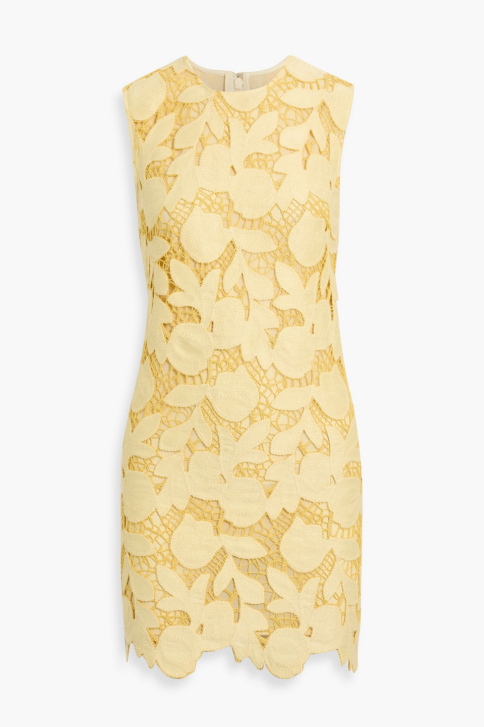 simkhai - mickie guipure lace mini dress - yellow - us 6