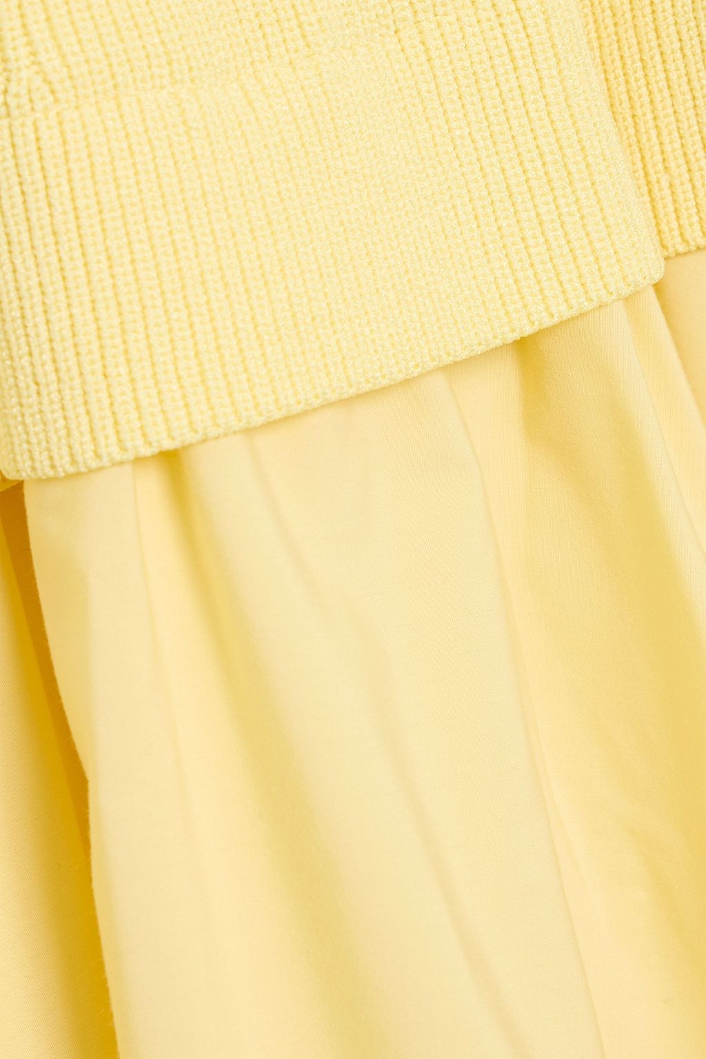 SIMKHAI Allana knit-paneled poplin midi dress