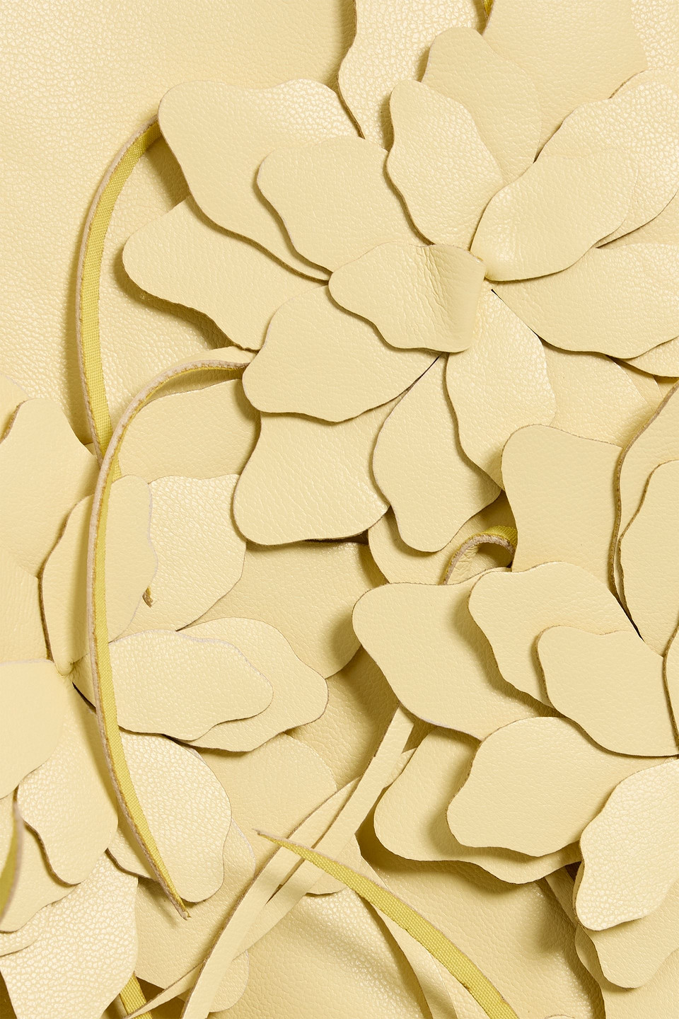 Simkhai Loulou Floral-appliquéd Midi Dress In Gold