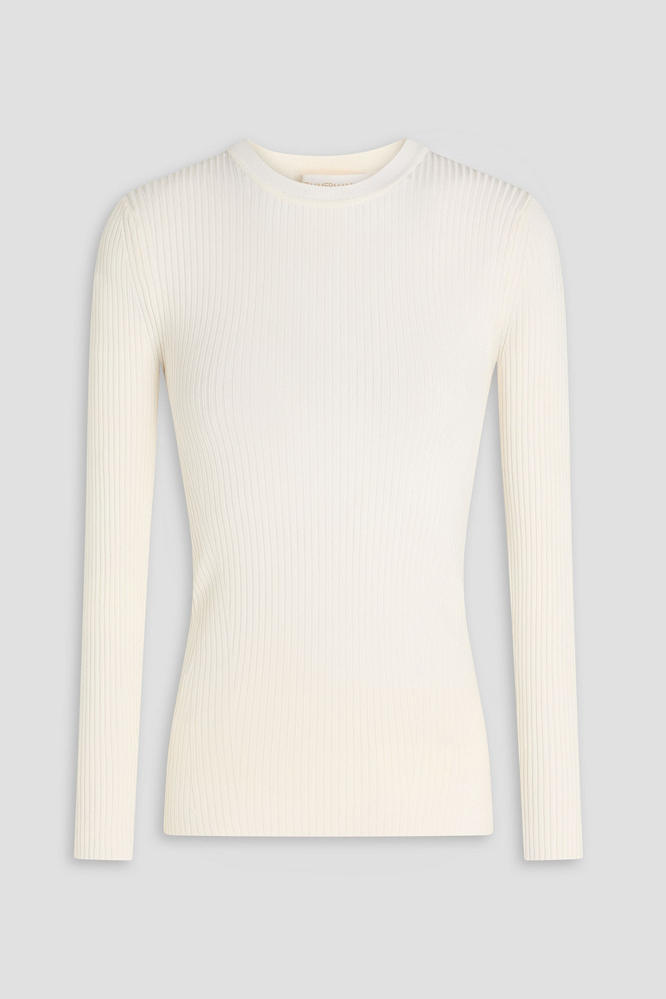 Zimmermann Ribbed-knit Top In White