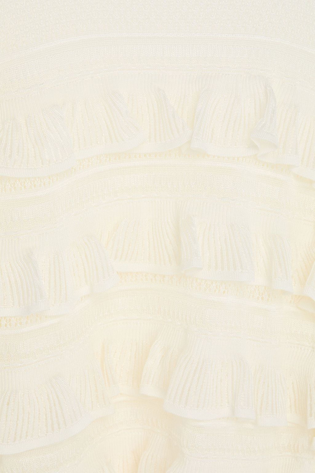 ZIMMERMANN Ruffled pointelle-knit top