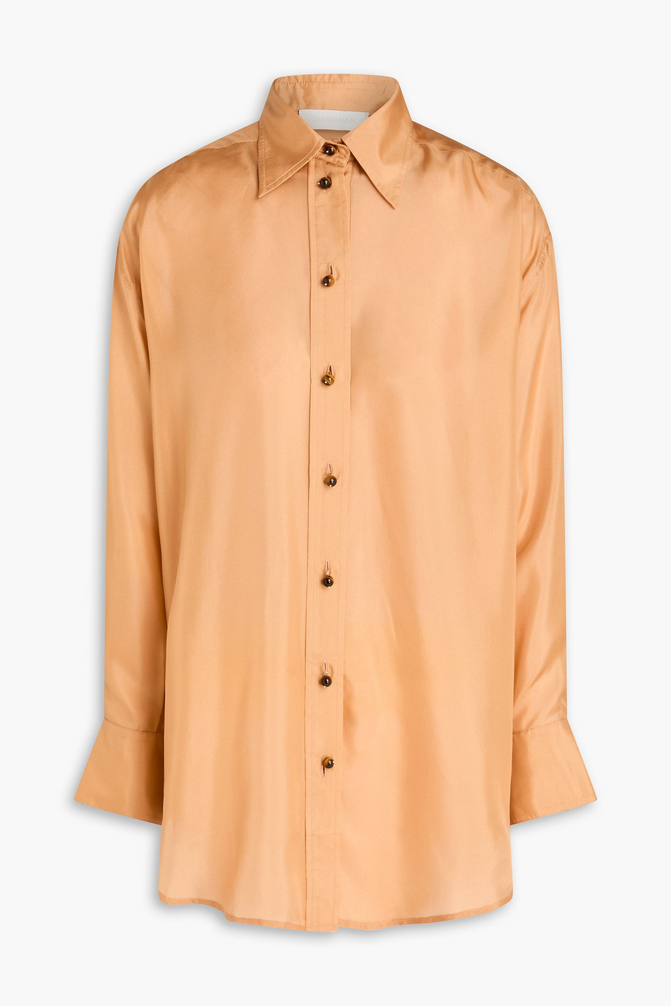 Zimmermann Silk-voile Shirt In Sand