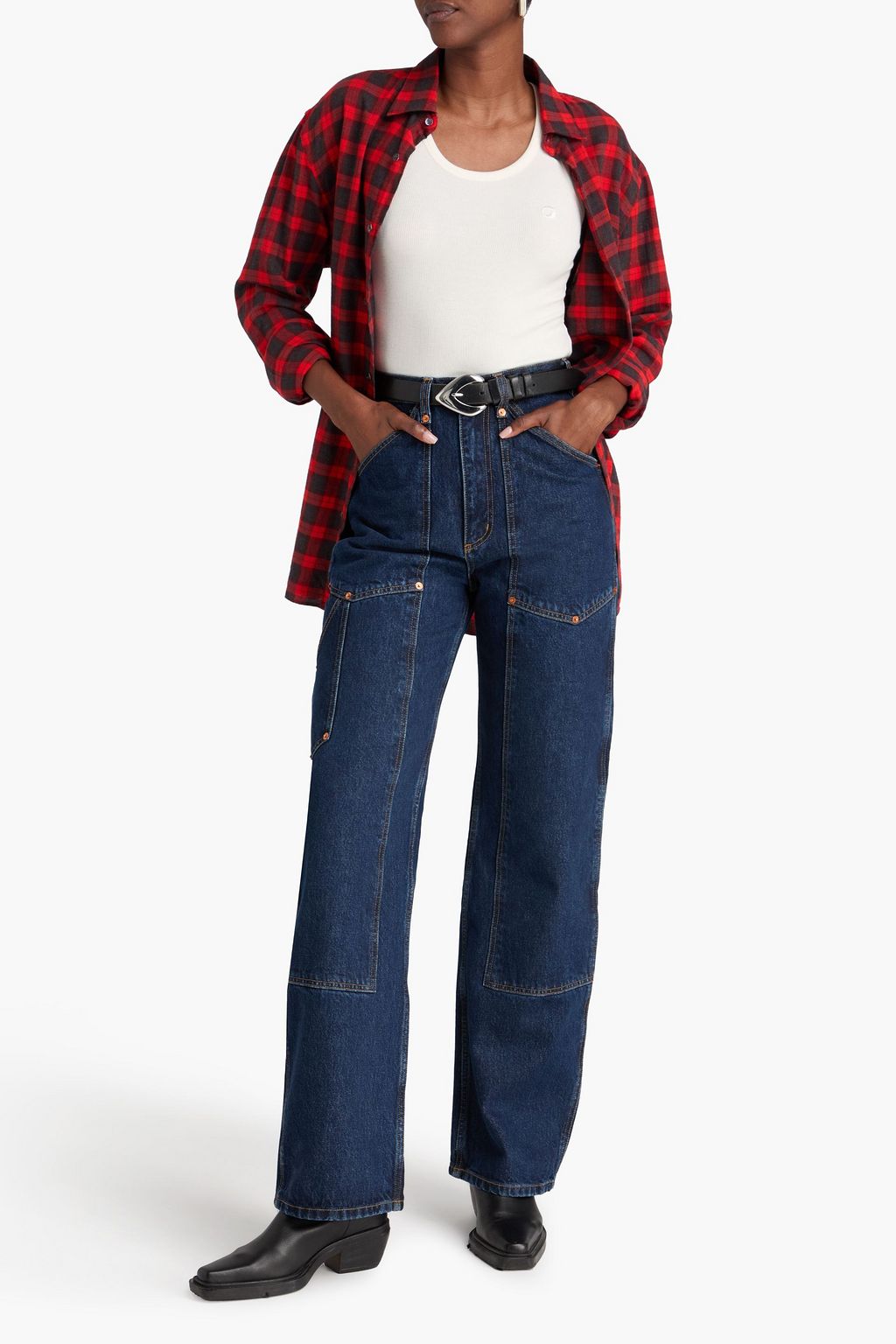 RE/DONE High-rise cargo jeans