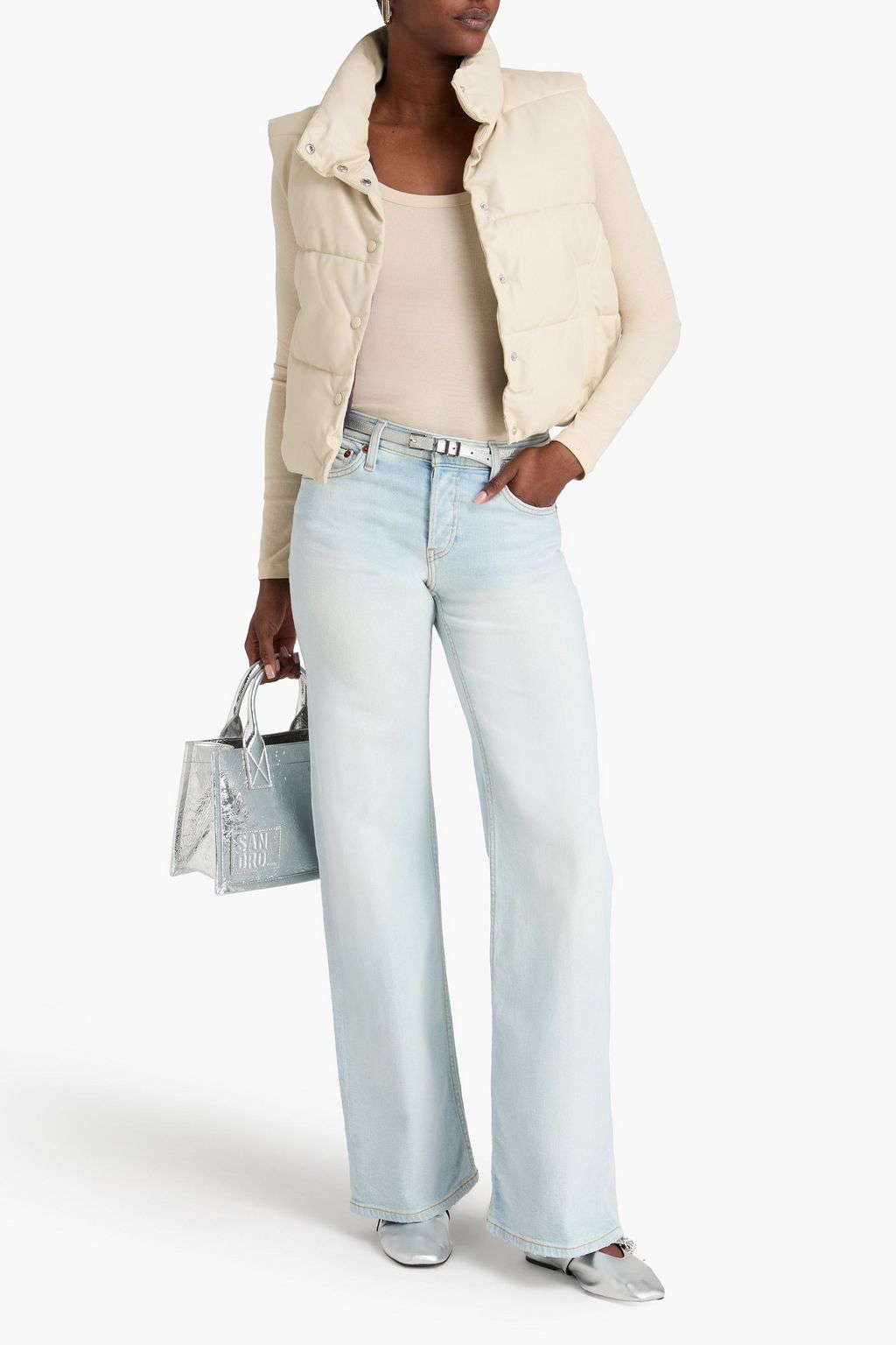 RE/DONE Faded mid-rise wide-leg jeans