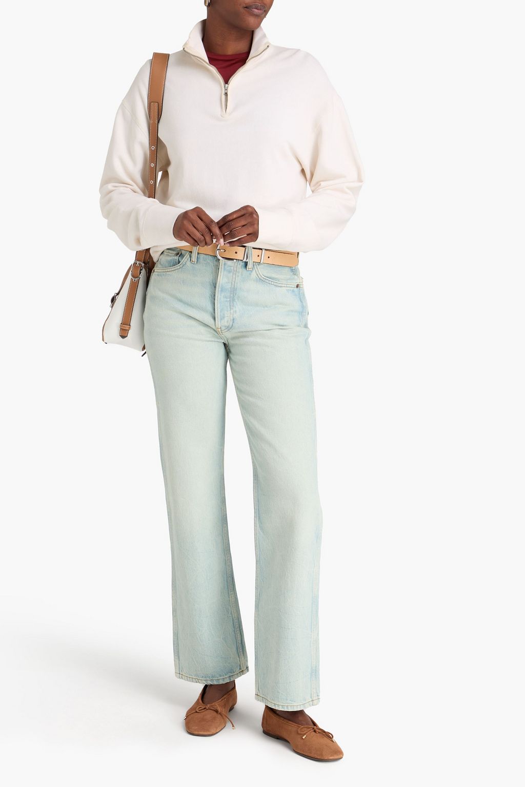 RE/DONE 90s faded high-rise straight-leg jeans