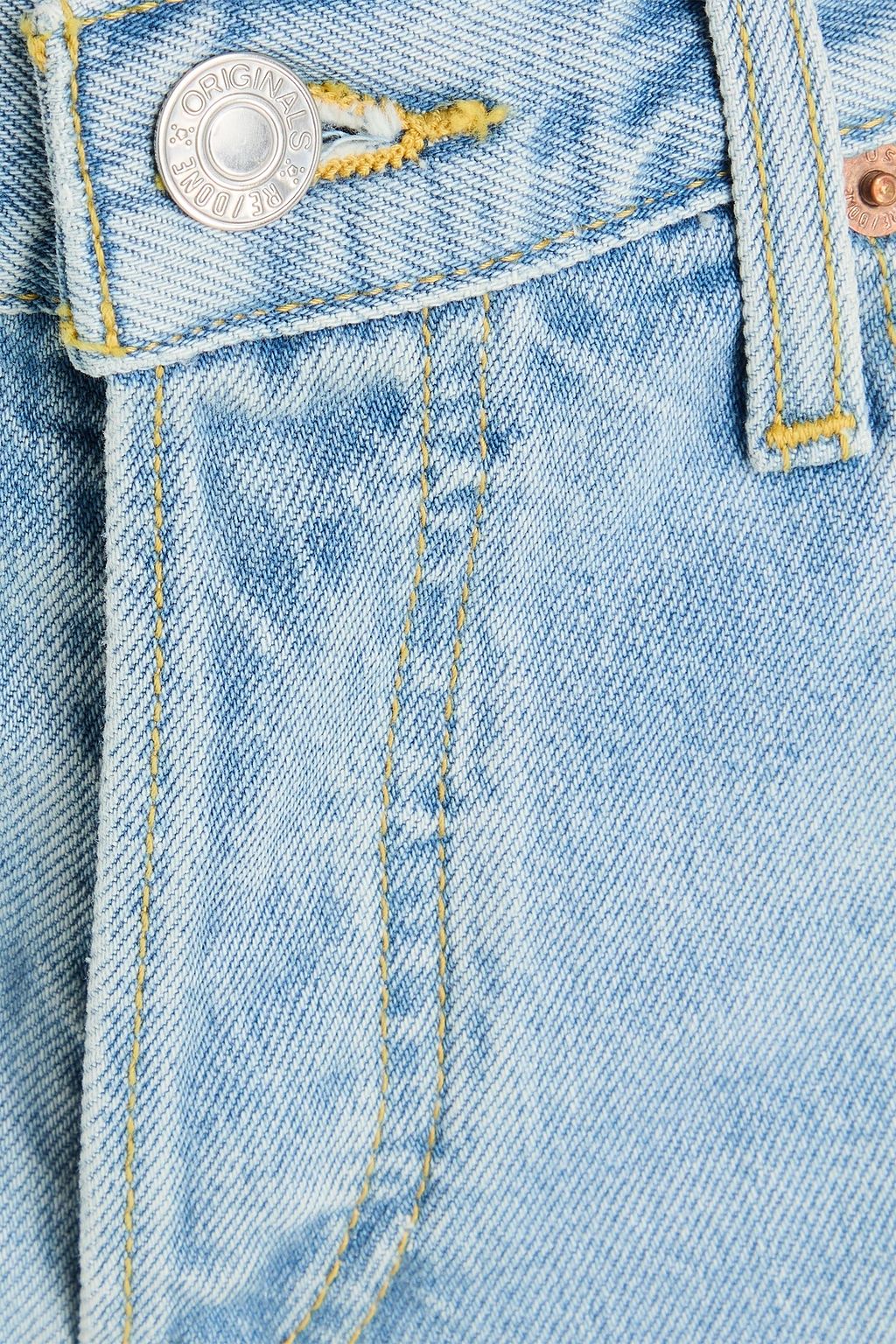 RE/DONE Faded mid-rise wide-leg jeans