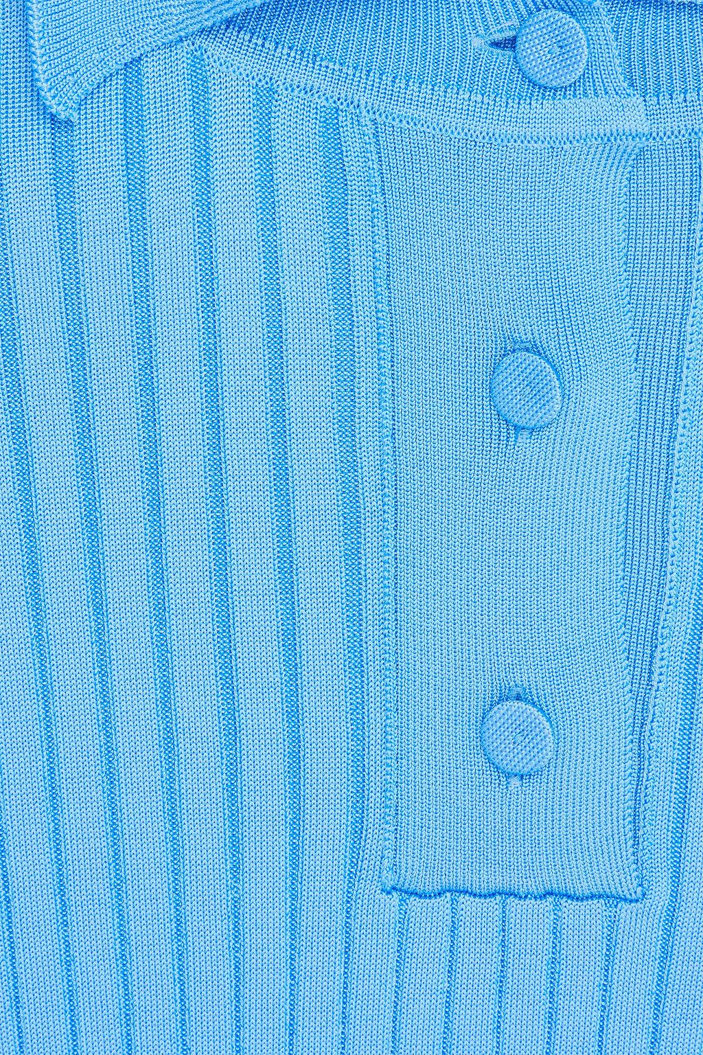 JIL SANDER Ribbed-knit polo shirt