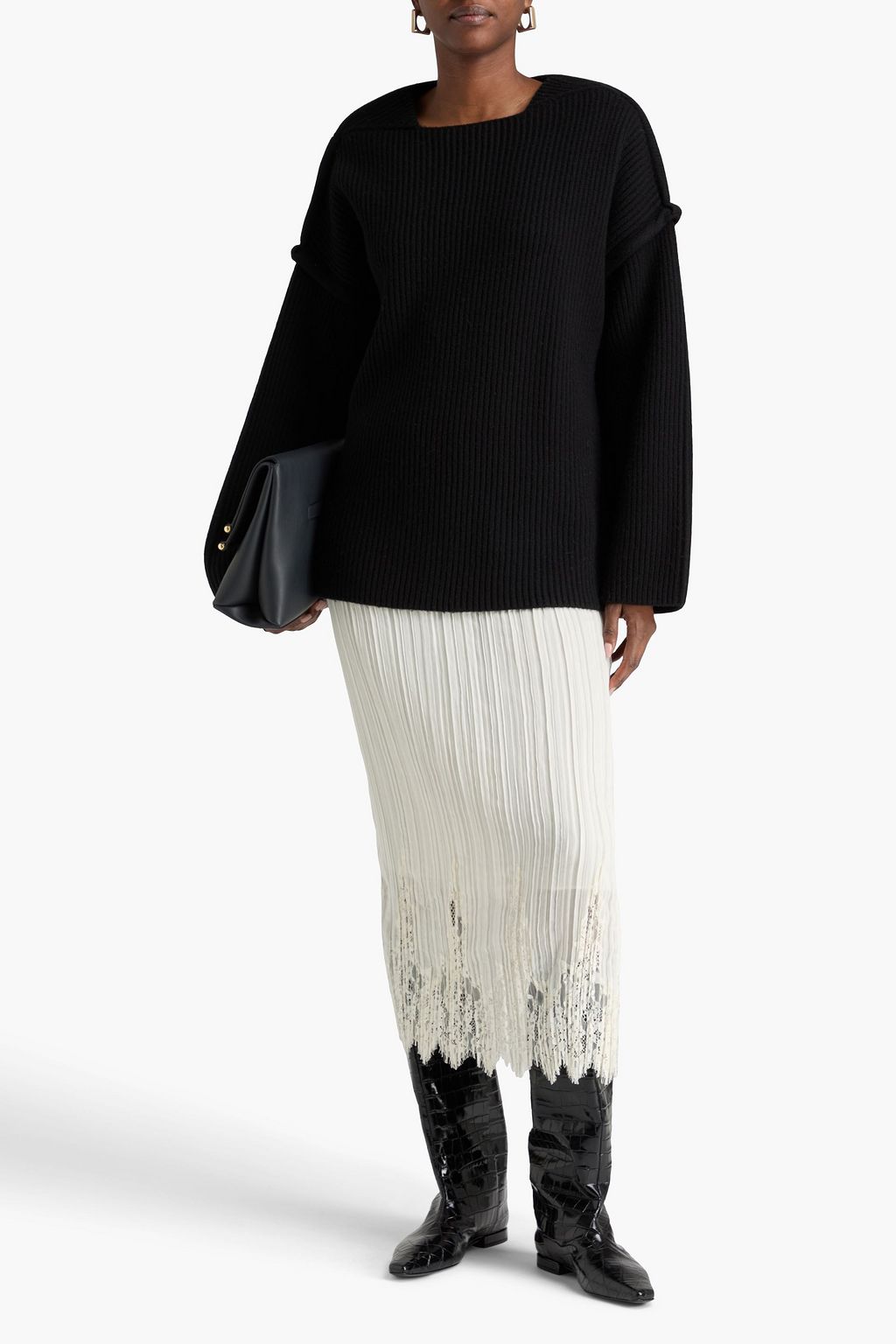 JIL SANDER Ribbed wool sweater