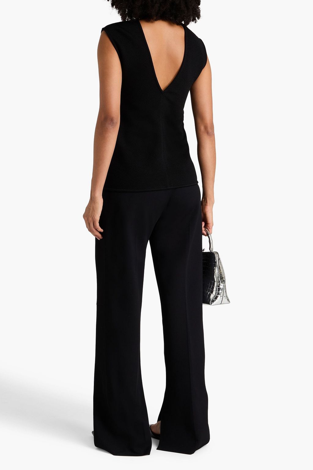 JIL SANDER Fringed crepe top