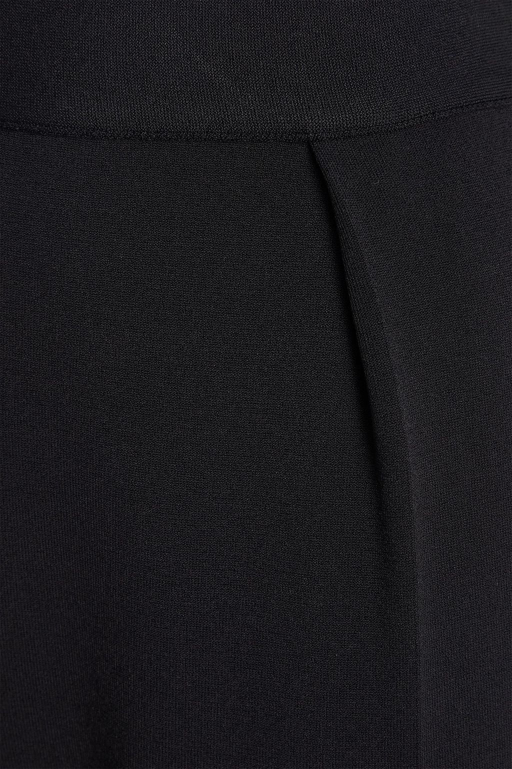 JIL SANDER Pleated stretch-knit wide-leg pants