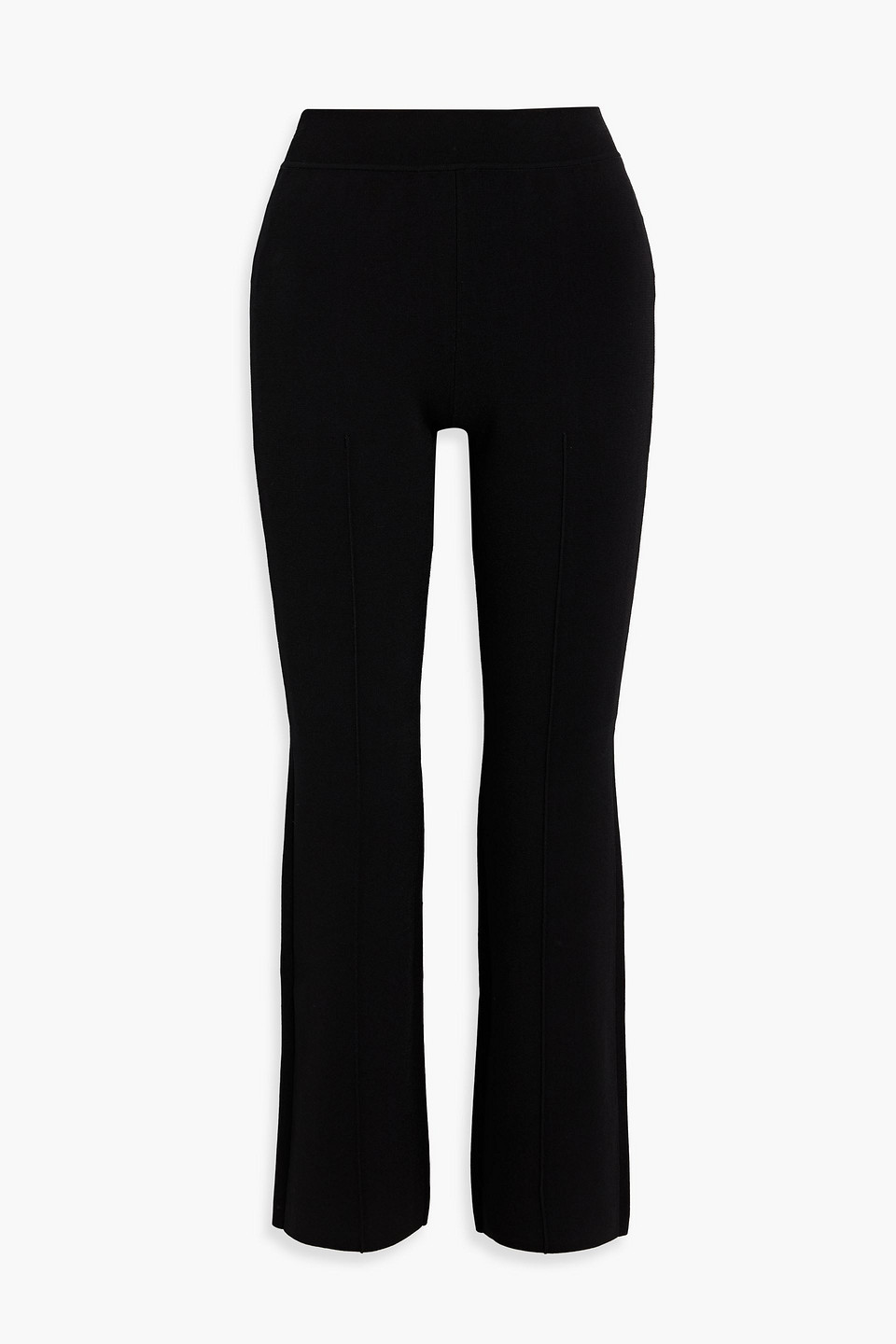 Simkhai Mackenzie Stretch-knit Straight-leg Pants In Black