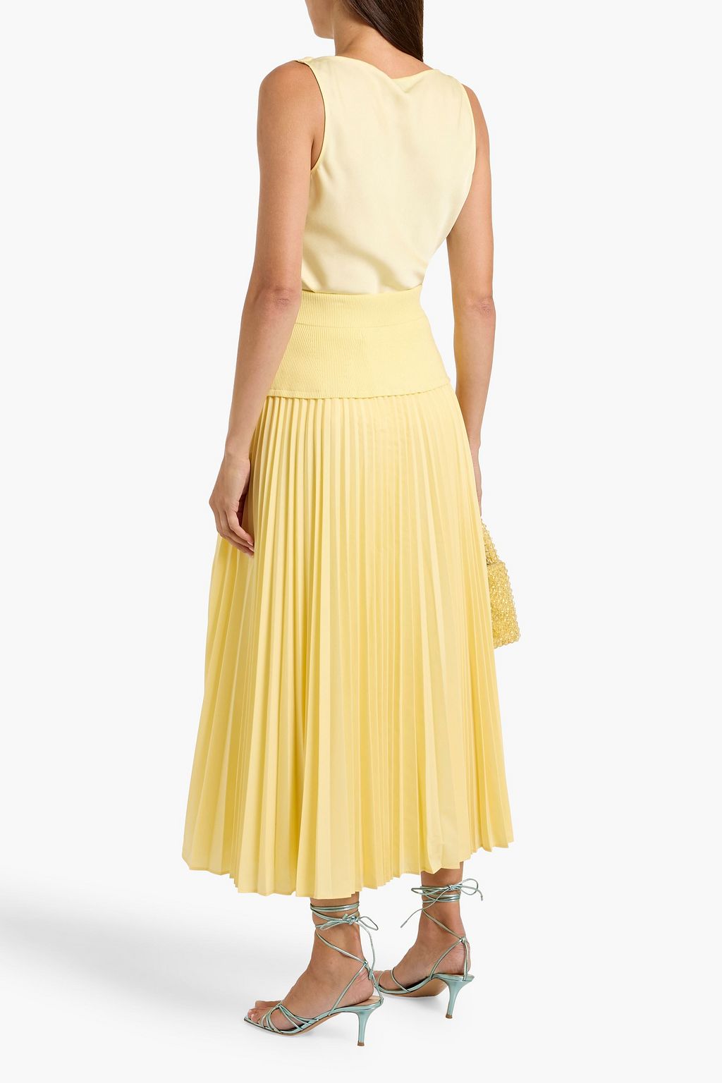 SIMKHAI Nubia draped satin top
